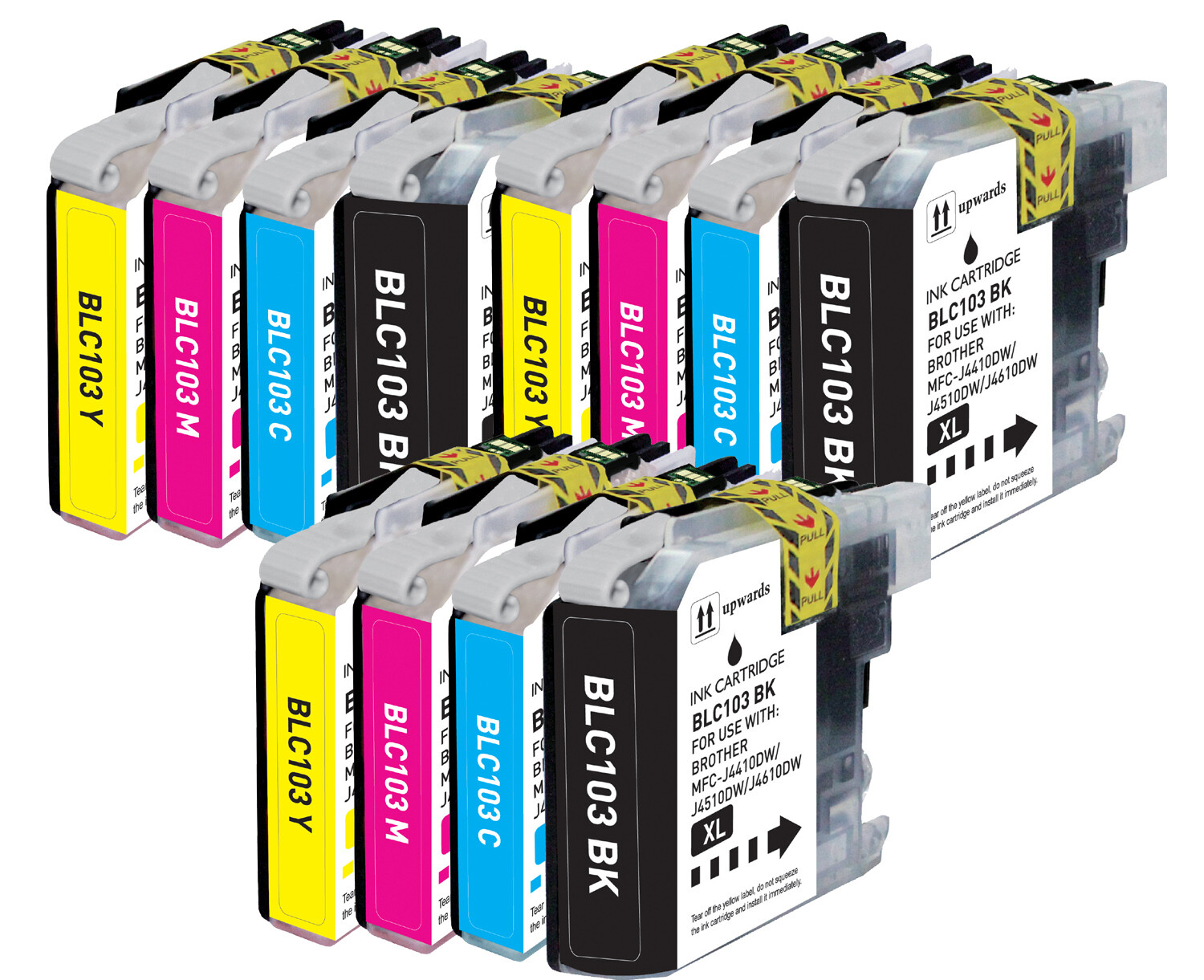 12P Ink Cartridges Set +chp fits Brother LC103 MFC-J450DW MFC-J4510DW MFC-J475DW