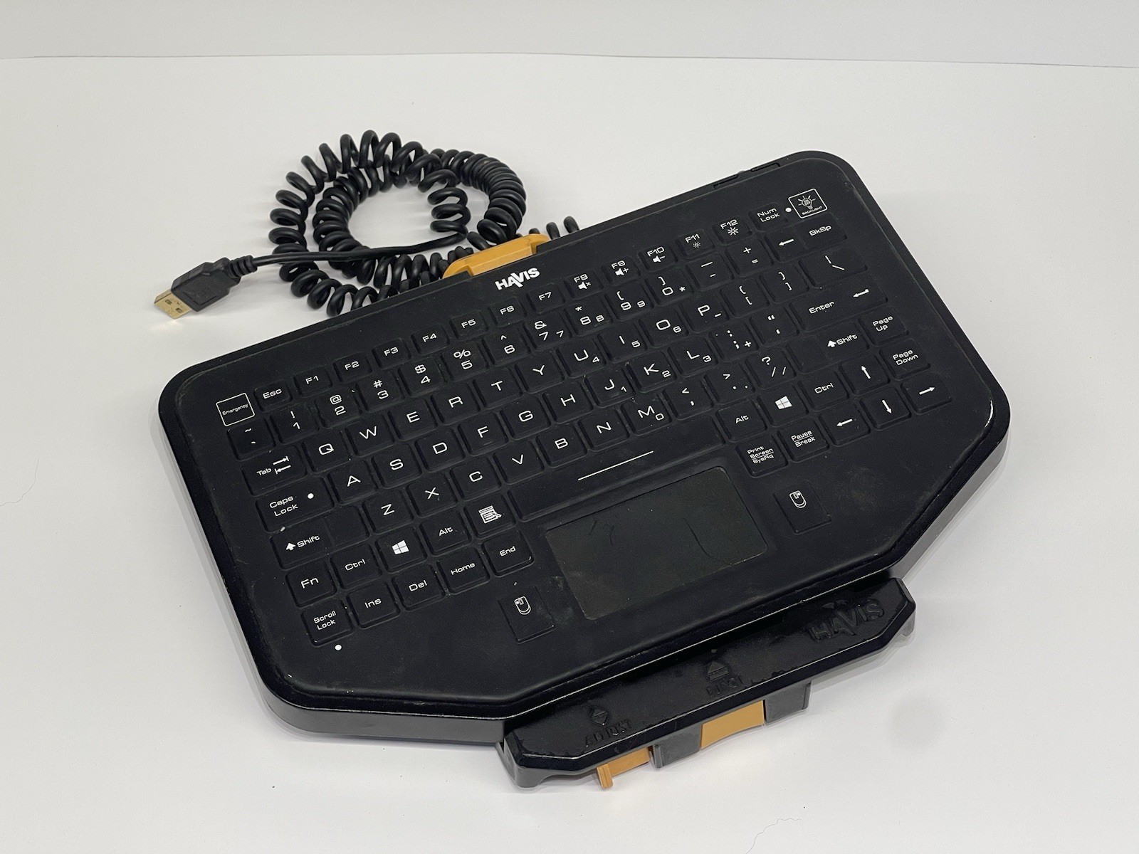 Havis KB-101 Rugged USB Backlit Keyboard Touchpad w/ C-KBM-201 Mount
