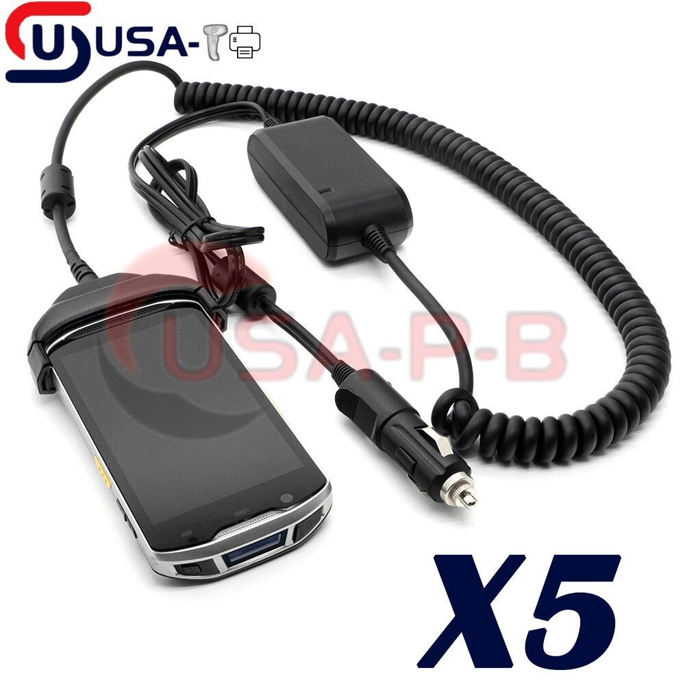 5PCS DC Car Vehicle Charger Cable For Zebra TC51 510K TC56 TC52 TC57 Scanner US