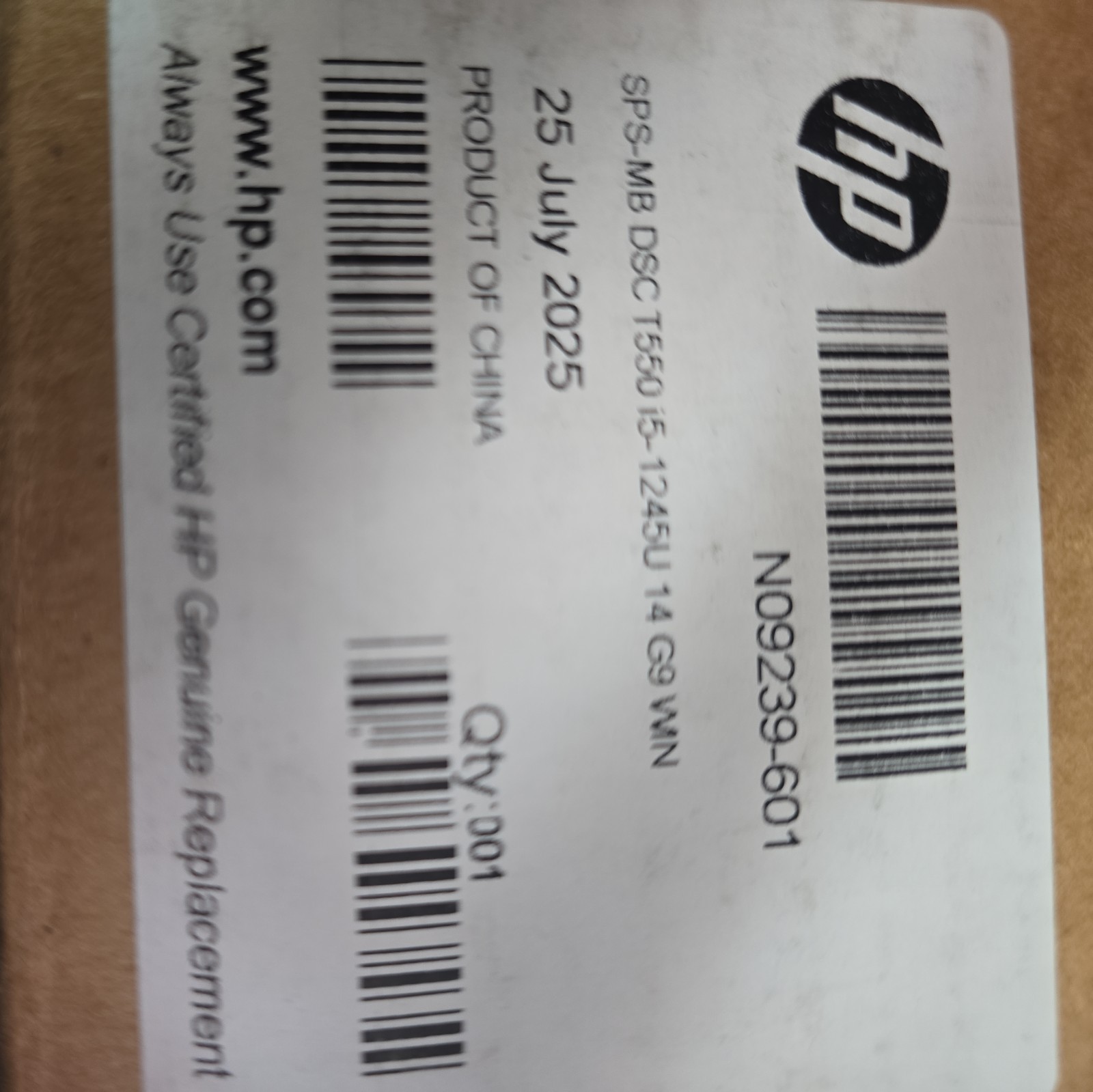 N09239-601 HP  SPS-MB DSC T550 i5-1245U 14 G9 WIN