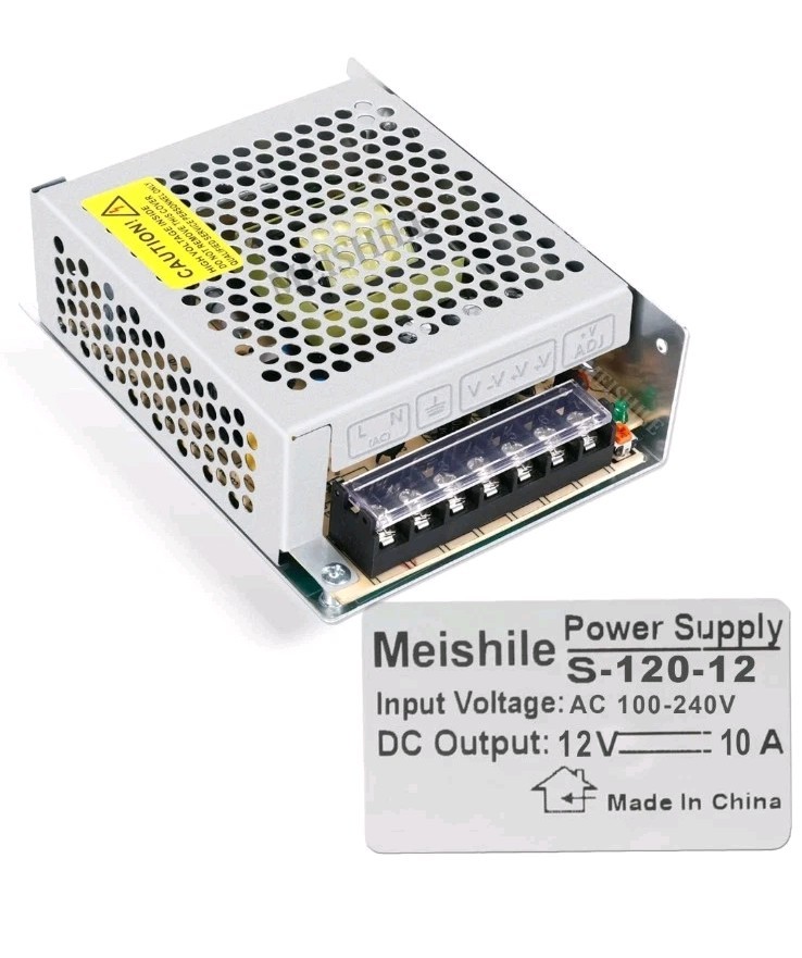 12V 10A 120W DC Switching Power Supply Adapter 110V AC to DC 12V, Industrial ...