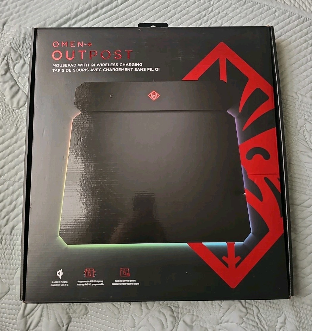 OMEN By HP Outpost Mouse Pad With Qi Wireless Charger 6CM14AA#ABL Mousepad
