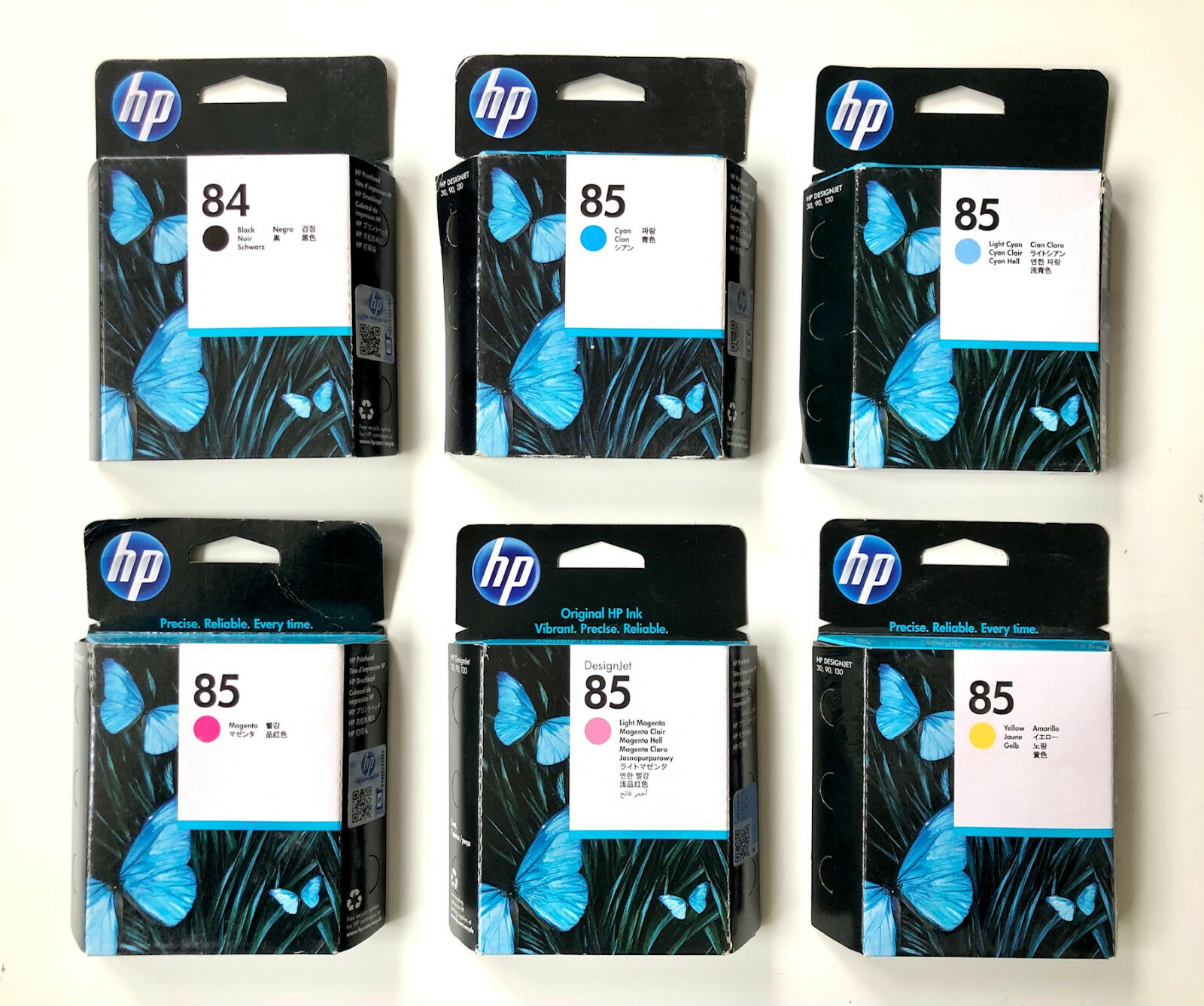 6 x Genuine Printhead HP Designjet 30 90 130 130R / No 84 + 85 C9420A -C9424A