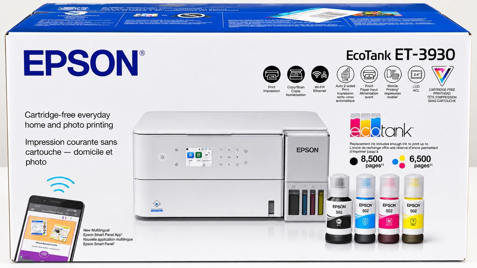 Epson EcoTank ET-3930 Wireless All-in-One Supertank Printer - NEW Never Opened