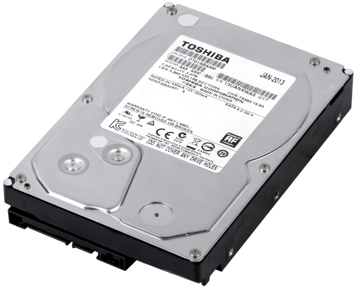 HARD DRIVE TOSHIBA DT01ABA300 3TB 5.7K 32MB SATA III 3.5''