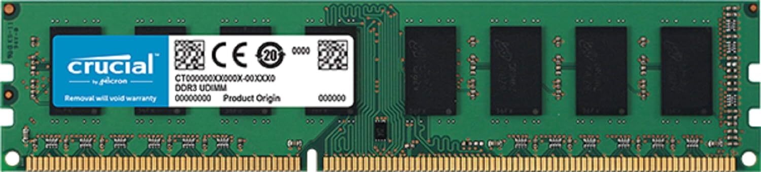 Crucial DDR3L 8GB KIT(1X8GB) 1866 MHZ PC3L-14900 DIMM 240Pin Non-ECC Memory RAM