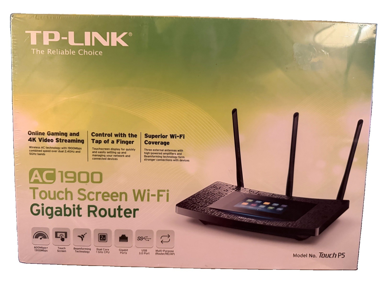 Sealed TP-Link AC1900 Touch P5 Screen Wi-Fi Gigabit Router Brand-New