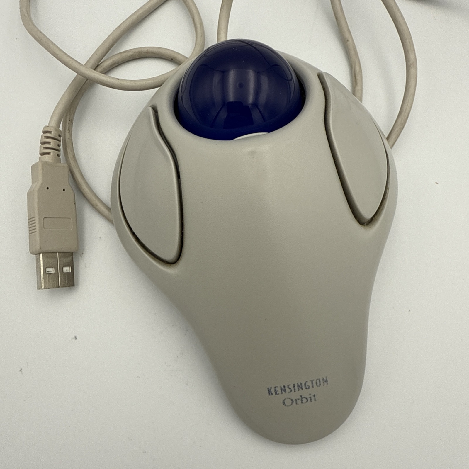 Kensington Orbit Trackball Mouse 64226 USB Gray w/ Blue Ball – Vintage Tested