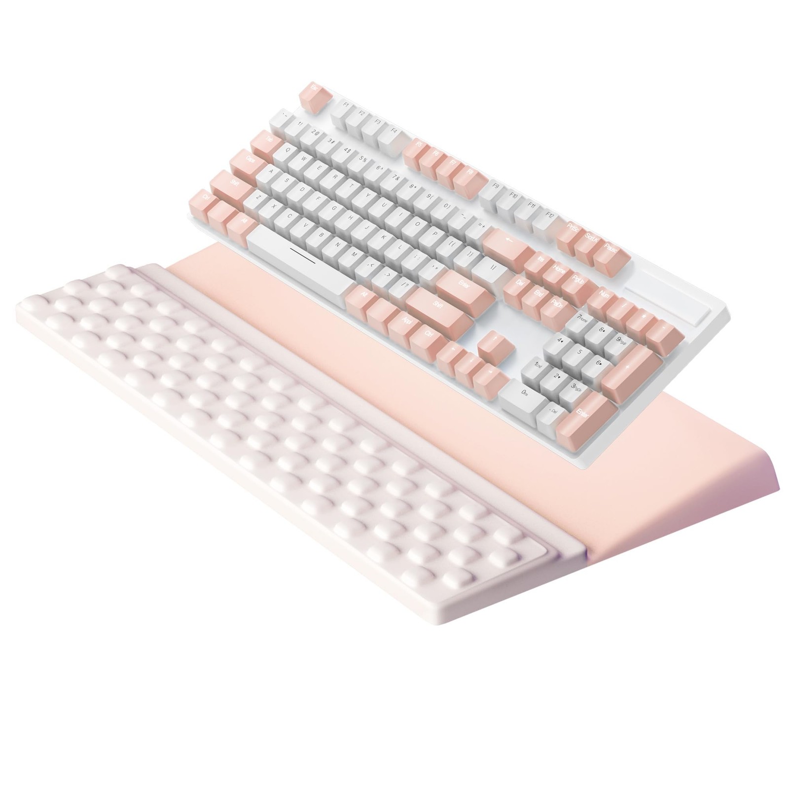 1 PCS Pink White Ergonomic Memory Foam Keyboard Wrist Rest Pad Tilted Support
