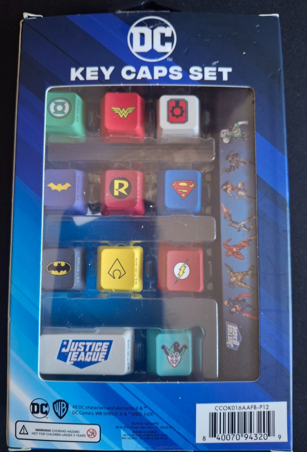 DC Comics Justice League Interchangeable Keycap Set  12 Mechanical Keyboard