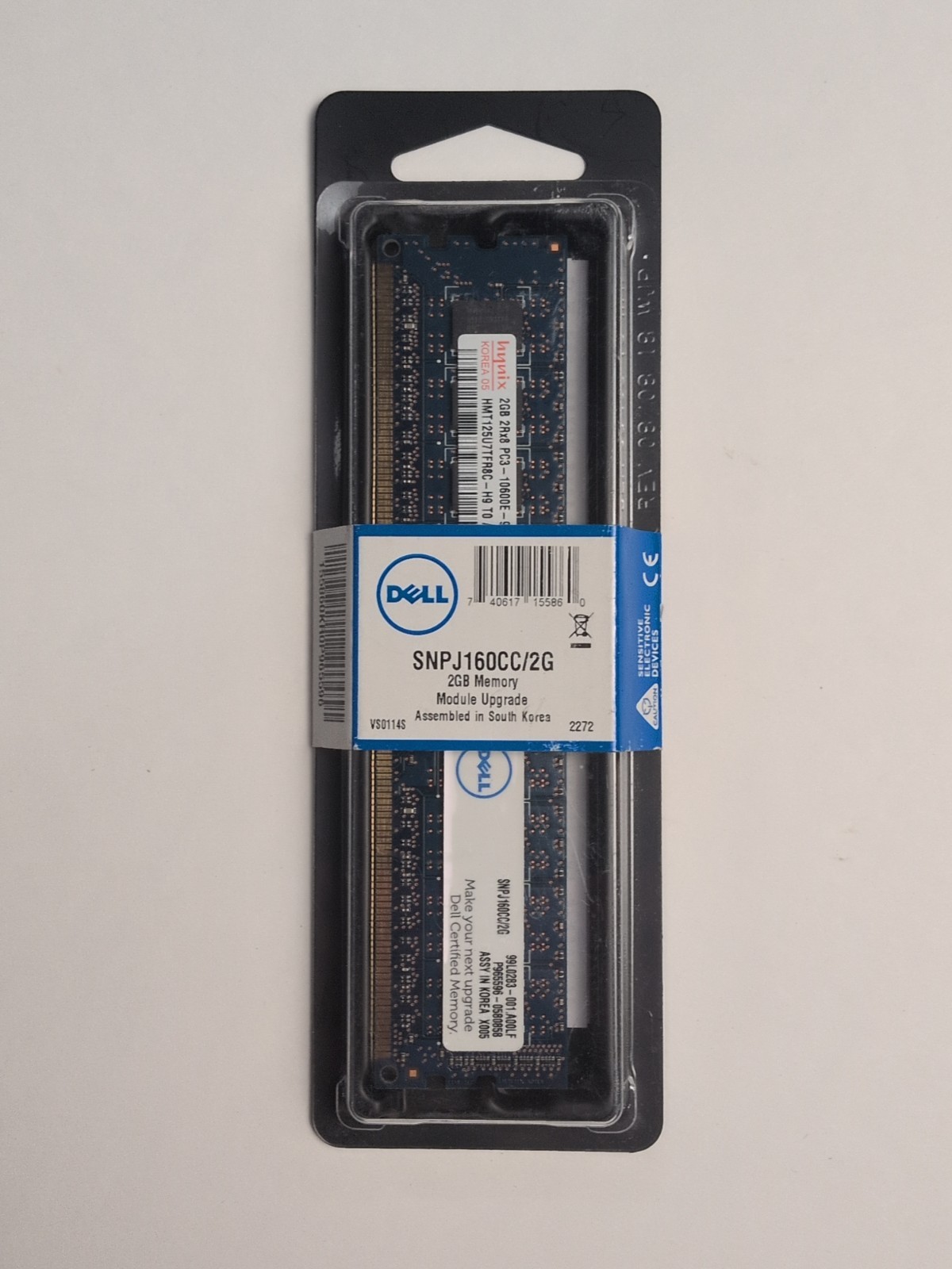 HMT125U7TFR8C-H9 Hynix Dell SNPJ160CC/2G 2GB 2Rx8 PC3-10600E-9-10-E0 RAM - NEW