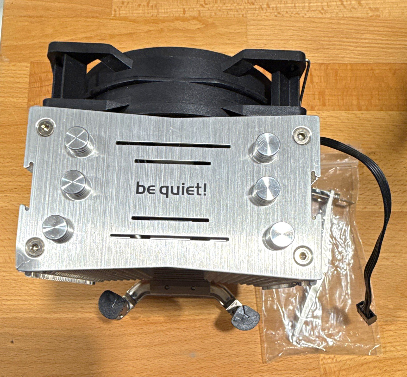 be quiet CPU Fan with Heatsink Cooler, 4-Pin, Aluminum/Copper, Silver/Black