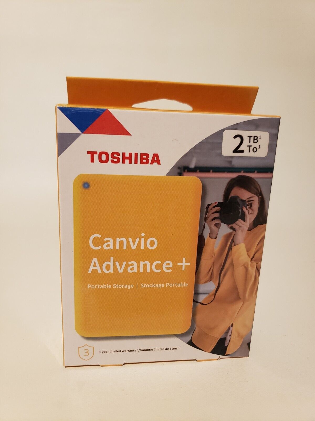 Toshiba Canvio Advance Plus Portable External 2TB Hard Drive New Sealed Yellow