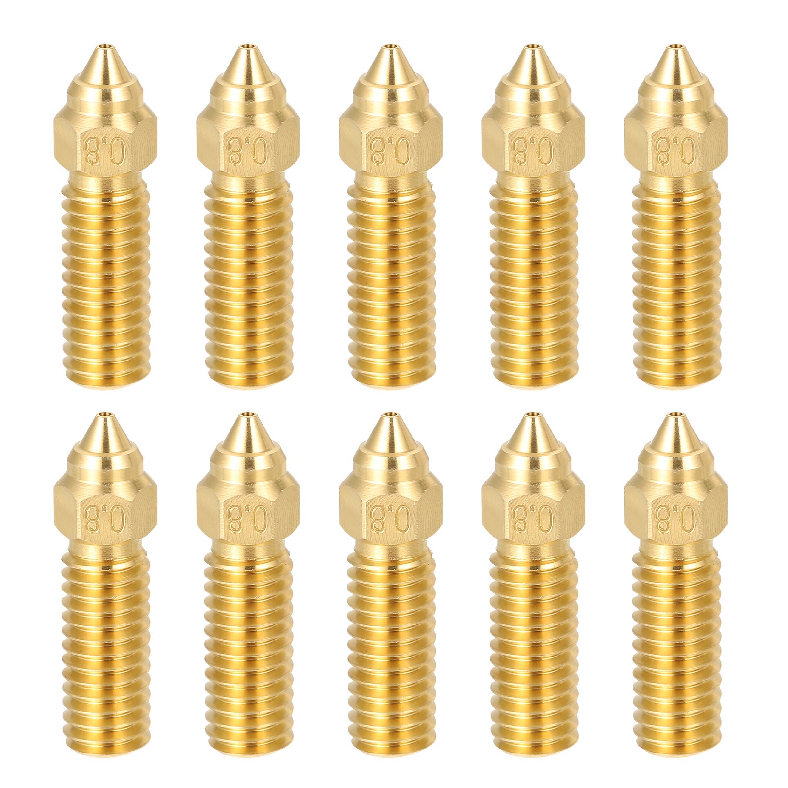 10 Pcs Brass Nozzles, 0.2mm M6 Thread for Carbon 3D Printers
