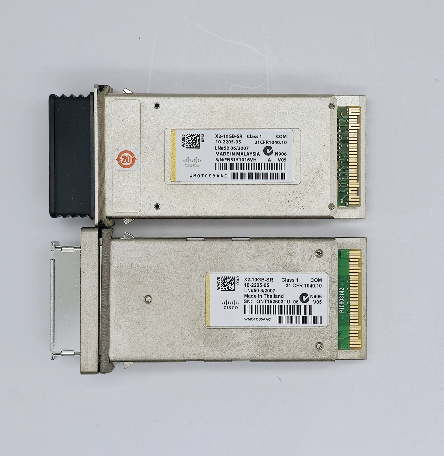Genuine Cisco X2-10GB-SR 10GBase-SR X2 Module 10-2205-02/03/04/05/06 *Lot of 2*