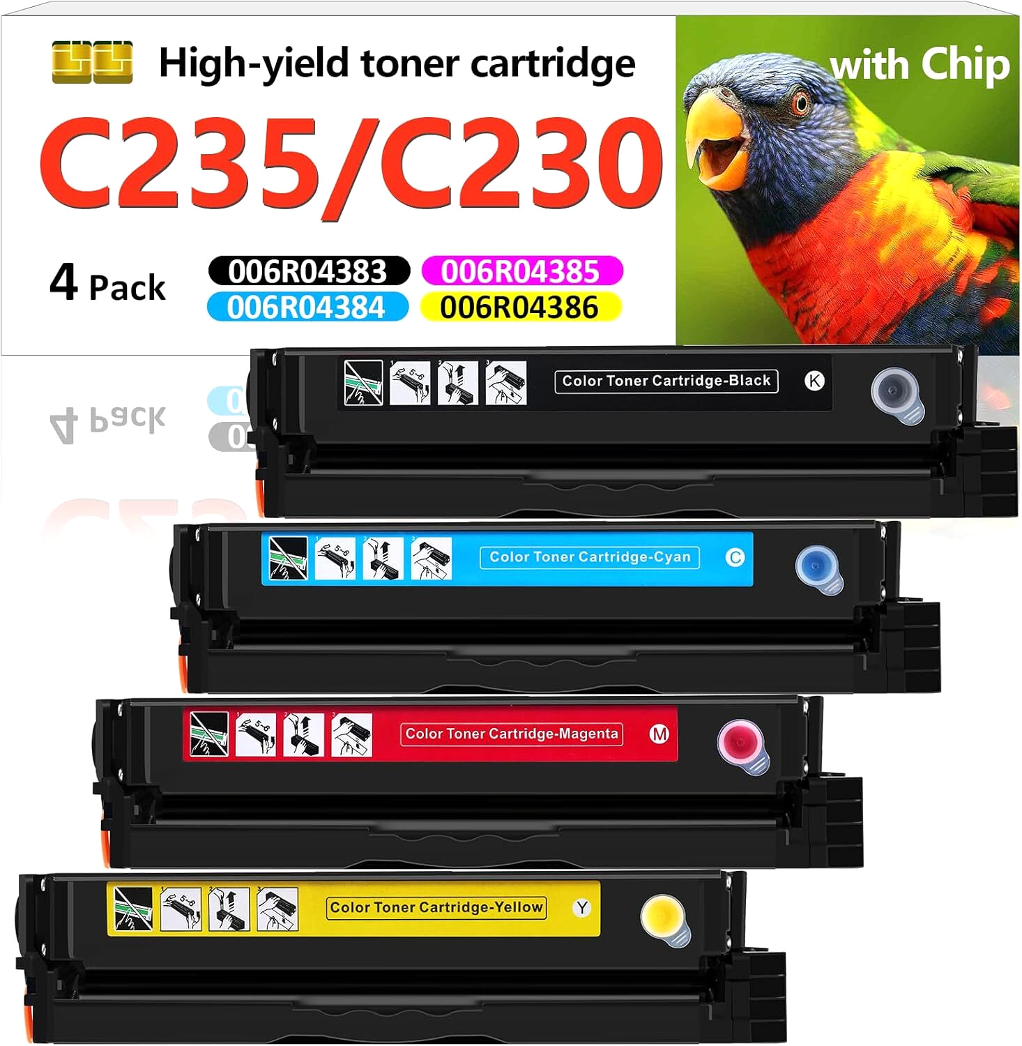 Toner Cartridge for Xerox C230 C235 006R04391-006R04394 C230DNI C235DN Series