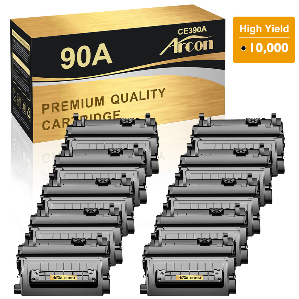 10PK Compatible CE390A 90A Toner Compatible With HP Laserjet 600 M601 M602 M603