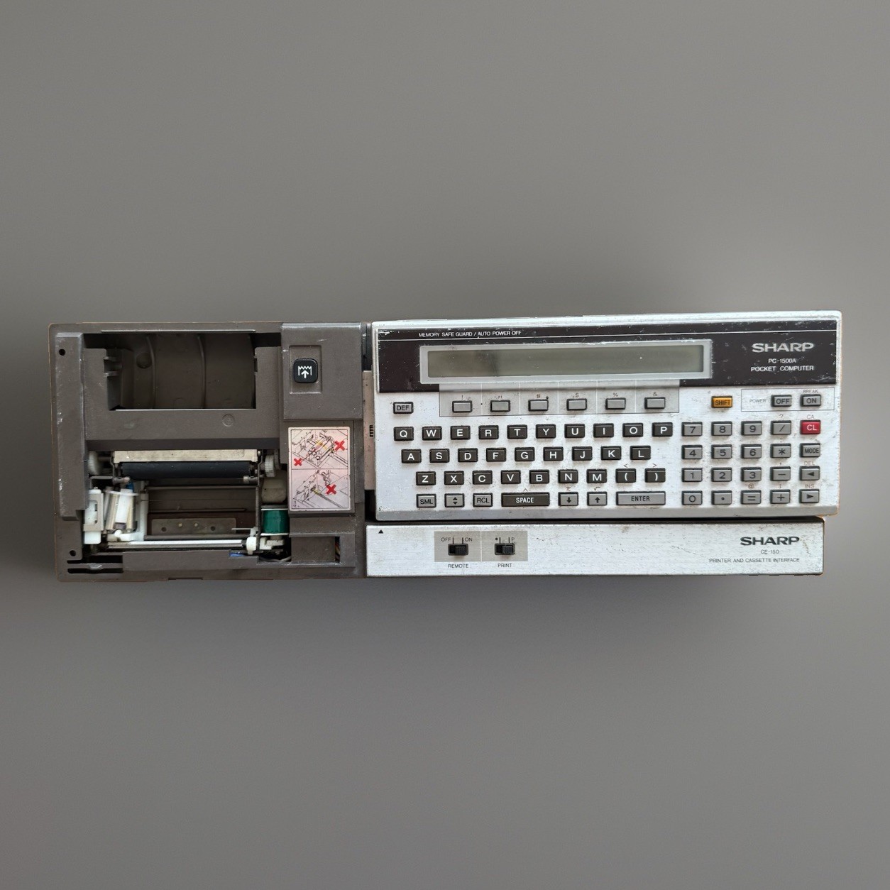 VTG Sharp PC-1500A Pocket Computer CE-150 Printer Cassette SOLD FOR PARTS AS IS