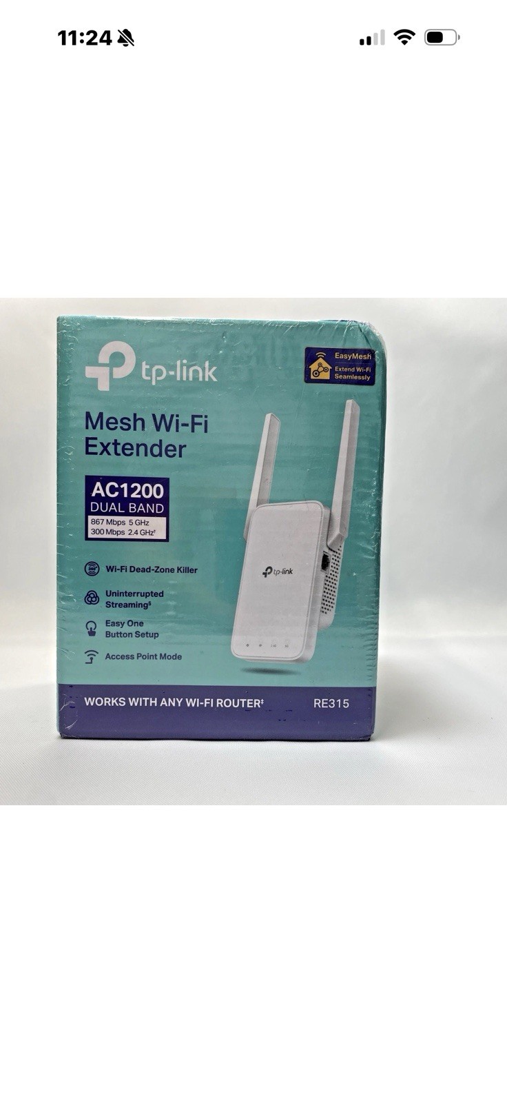 TP-Link AC1200 WiFi Extender Dual Band 5GHz/2.4GHz (RE315)
