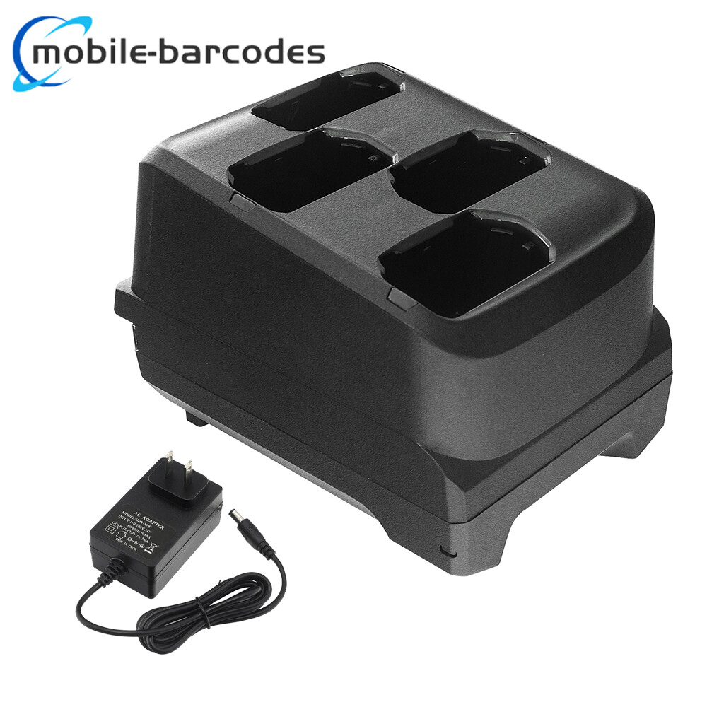 4-Slot Battery Cradle with Adapter Power Supply for Zebra MC3200 MC3300