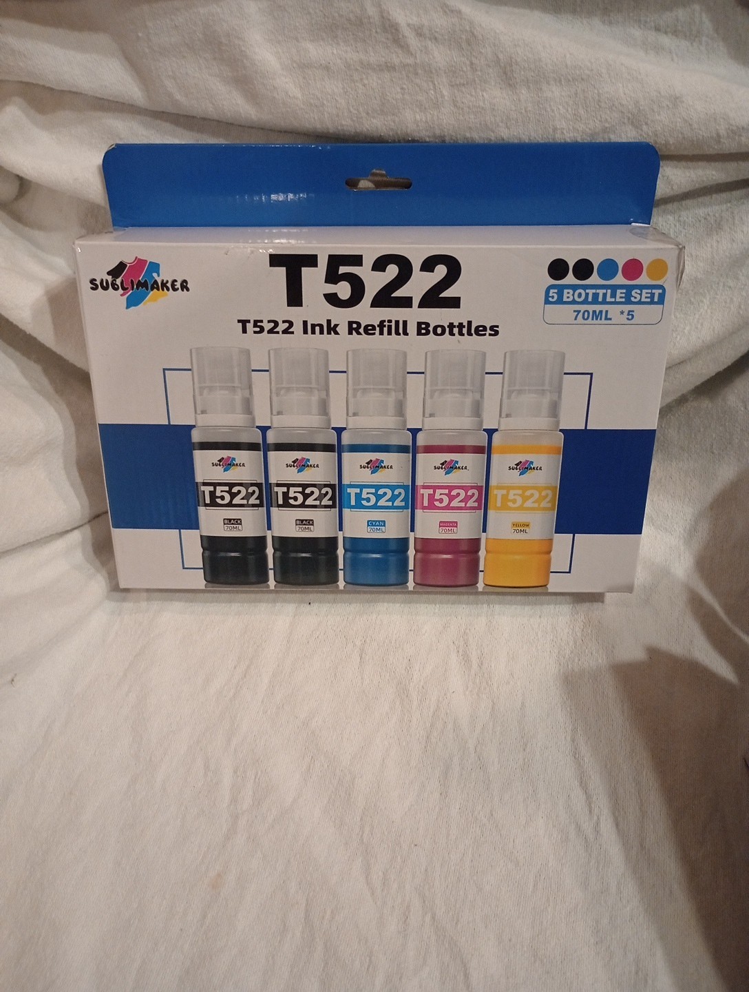 Sublimaker T522 Ink Refill Bottles 5 Bottle Set