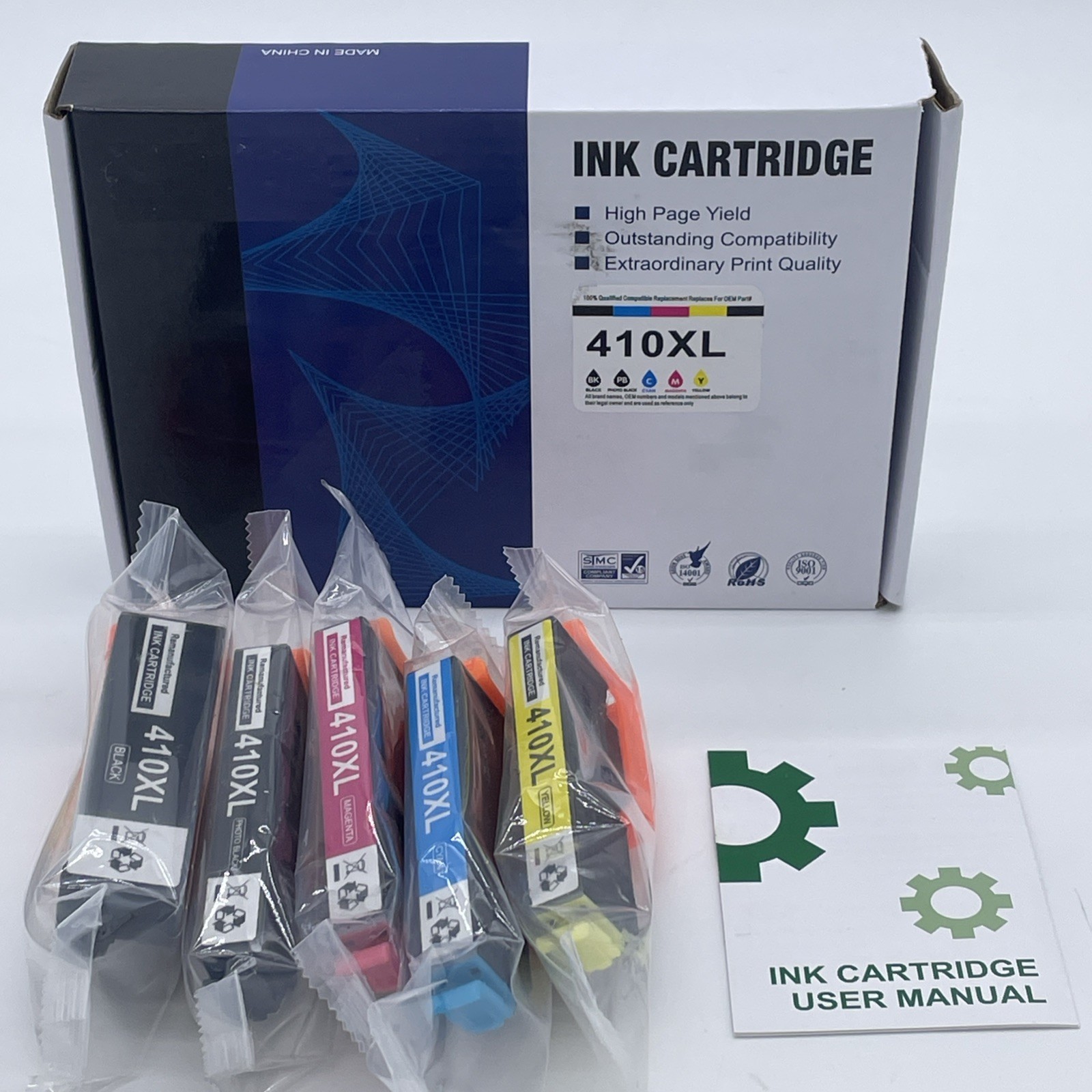 5PK 410XL Ink Cartridges Replacement For Epson XP-530 XP-630 XP Exp 10/2027