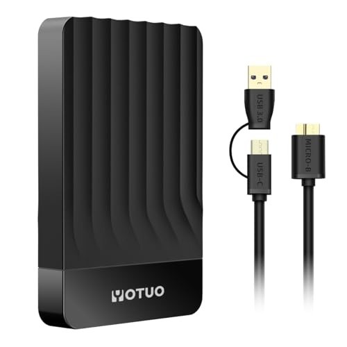 Compact 500GB External HDD with Silicone Protection – Perfect for All Devices