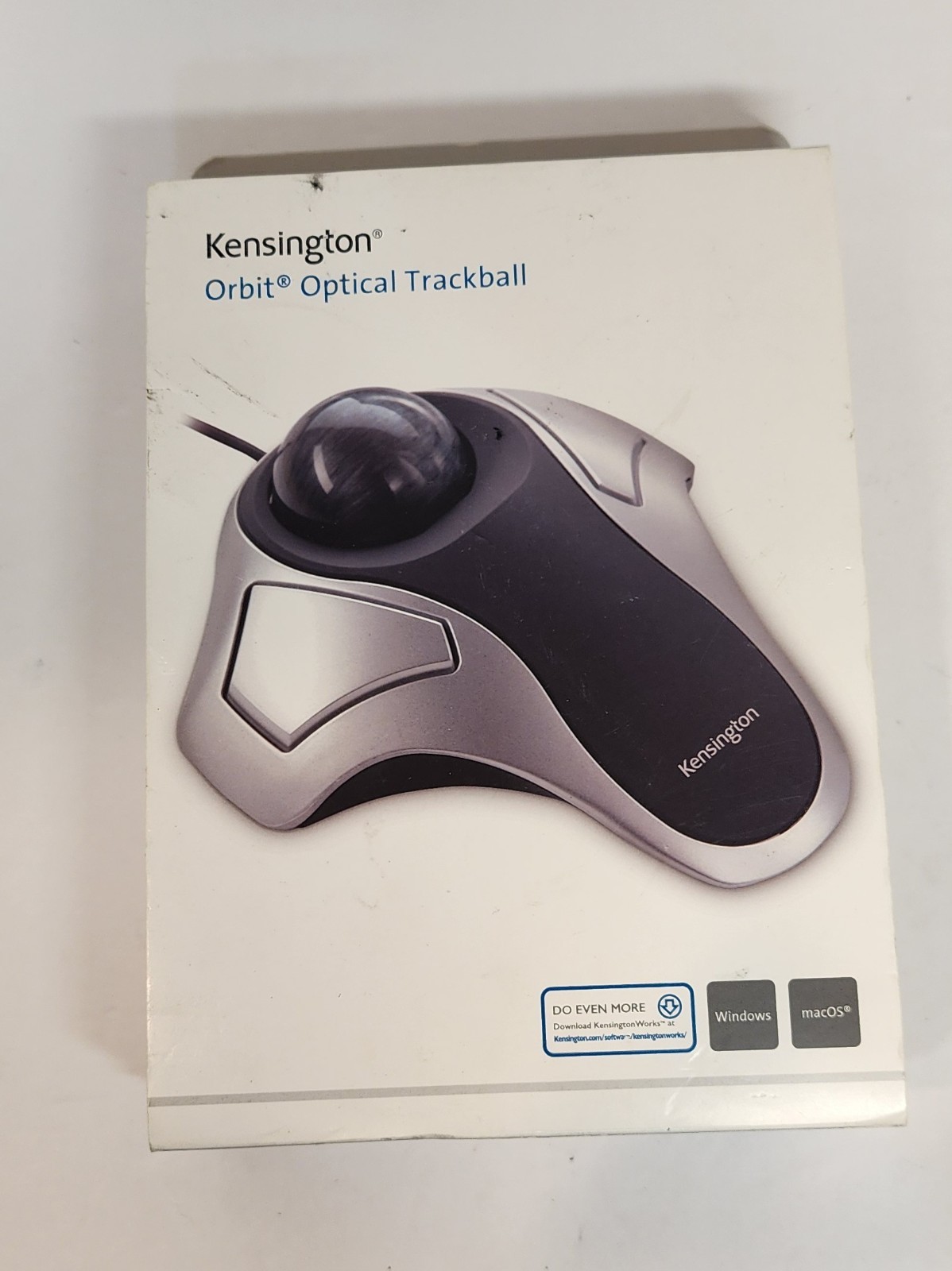 Kensington Ergonomic Orbit Optical Trackball Mouse (K64327WW) Silver/Black