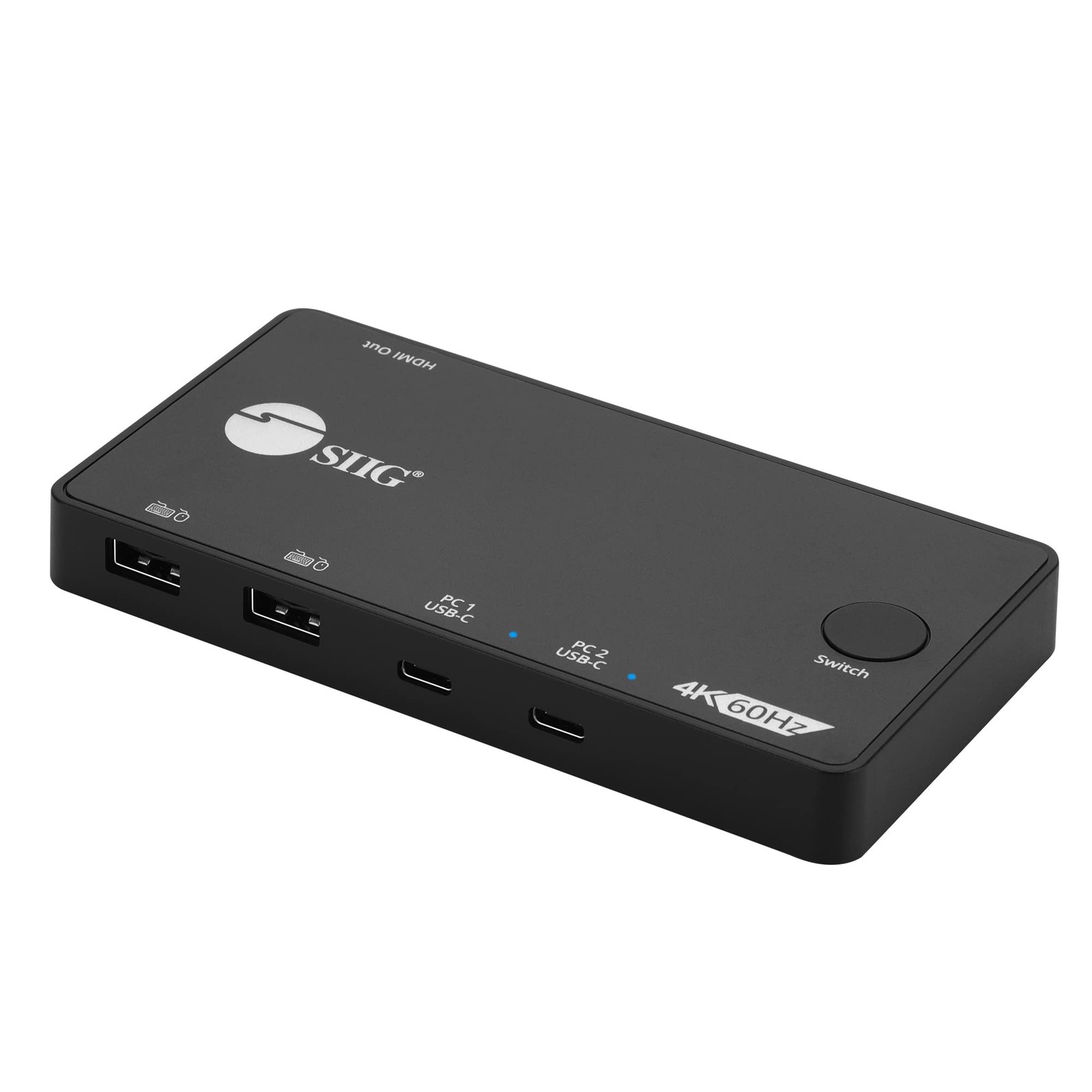 2-Port USB-C KVM Switch, 4K60, CE-KV0B11-S1 washable USB keyboard in medical