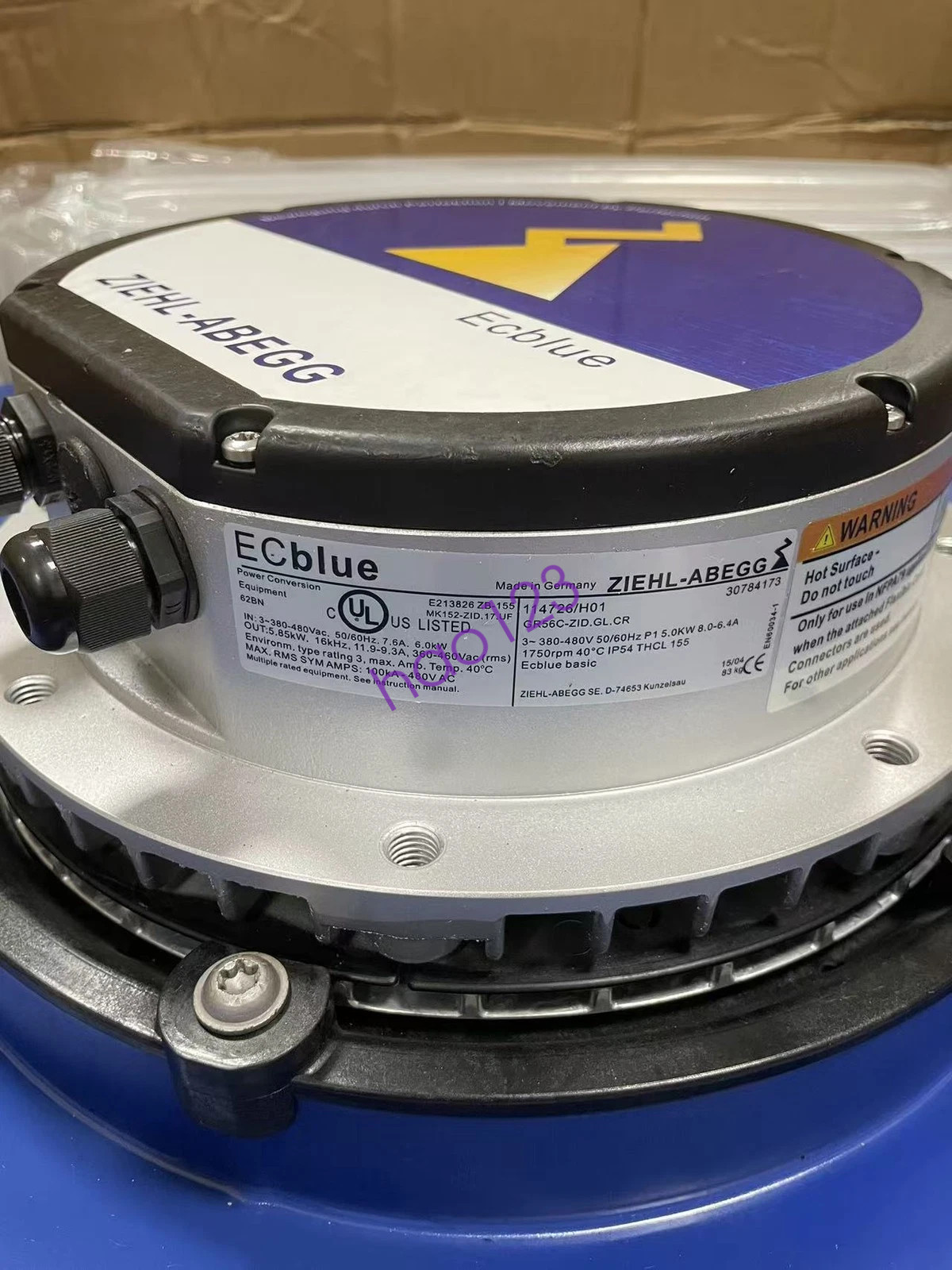 One NEW ZIEHL-ABEGG cooling fan GR56C-ZID.GL.CR Centrifugal Fan DHL/FedEx