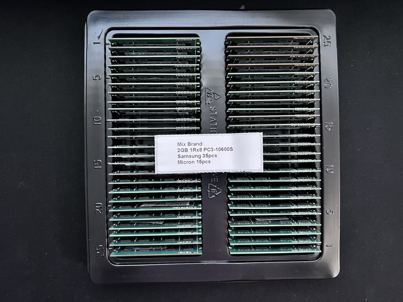 Lot 50 Samsung & Micron 2GB PC3-10600S DDR3 Laptop Memory