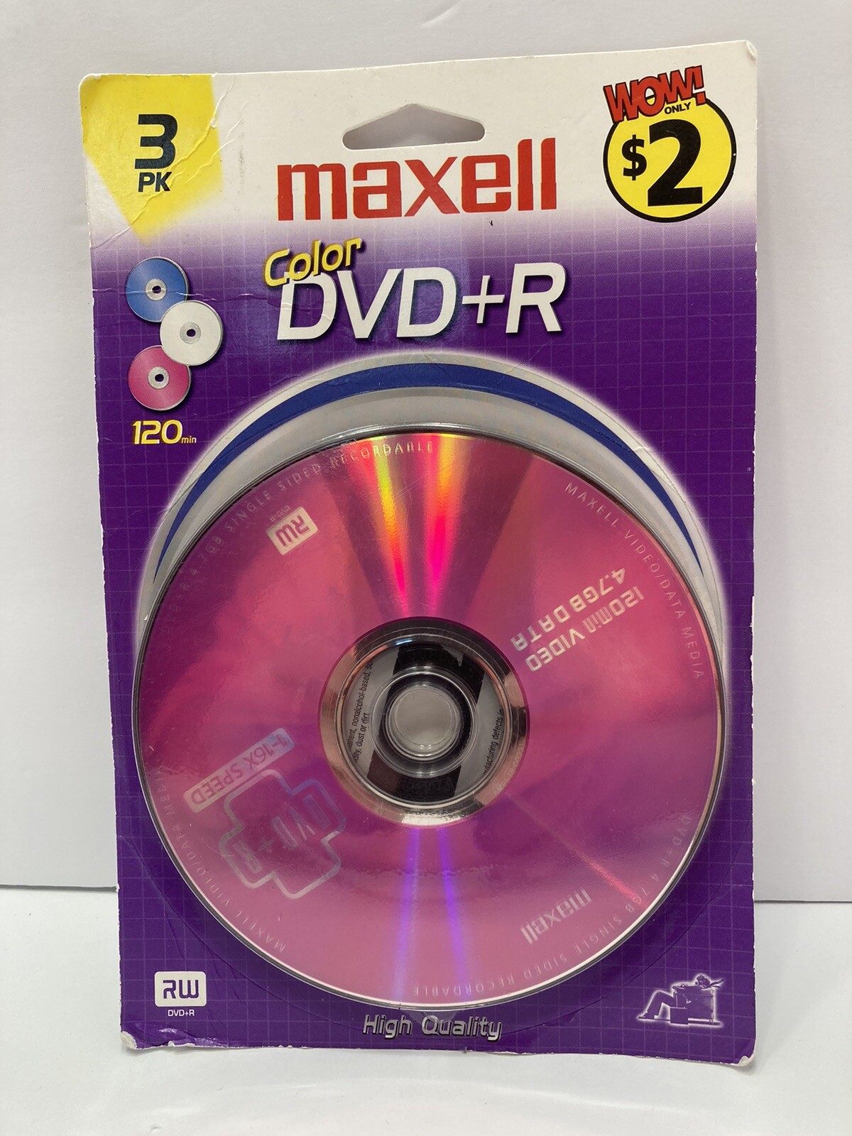 Maxwell color DVD-R   3 pack new/sealed 