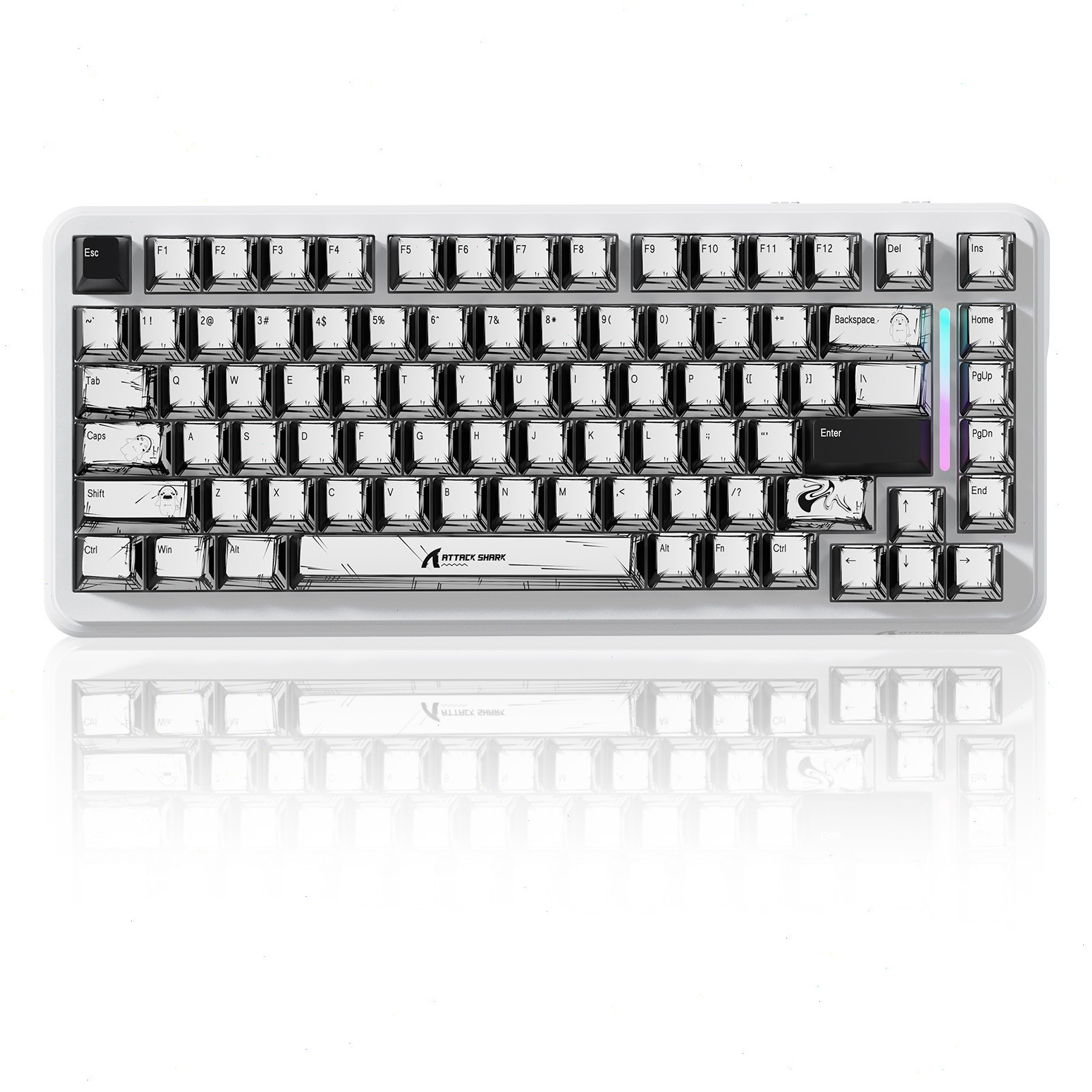 ATTACK SHARK X82PRO HE Wireless Gaming Keyboard Rapid Trigger Magnetic Comic