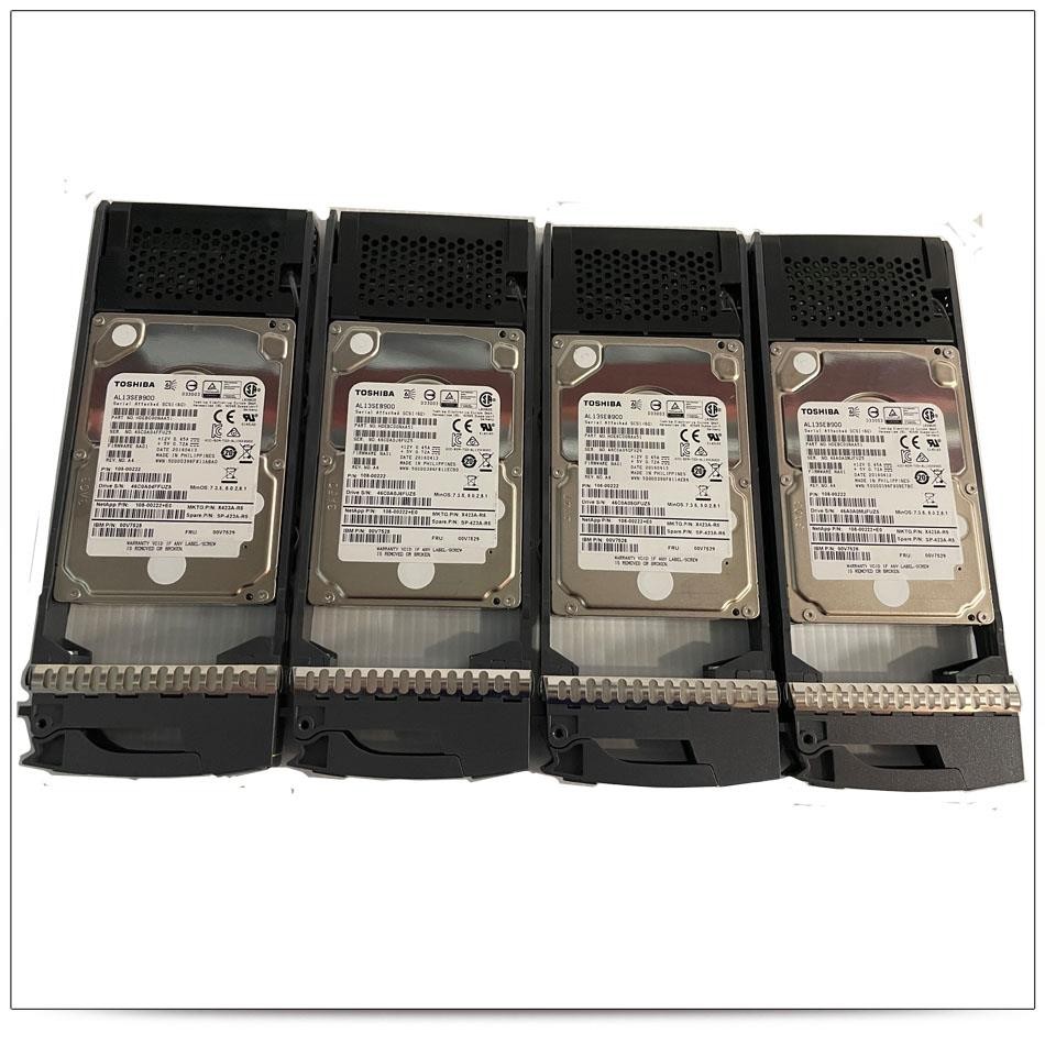 NetApp X423A-R5 900GB SAS 2.5" HDD 108-00222, AL13SEB900, 00v7528 Lot of 4