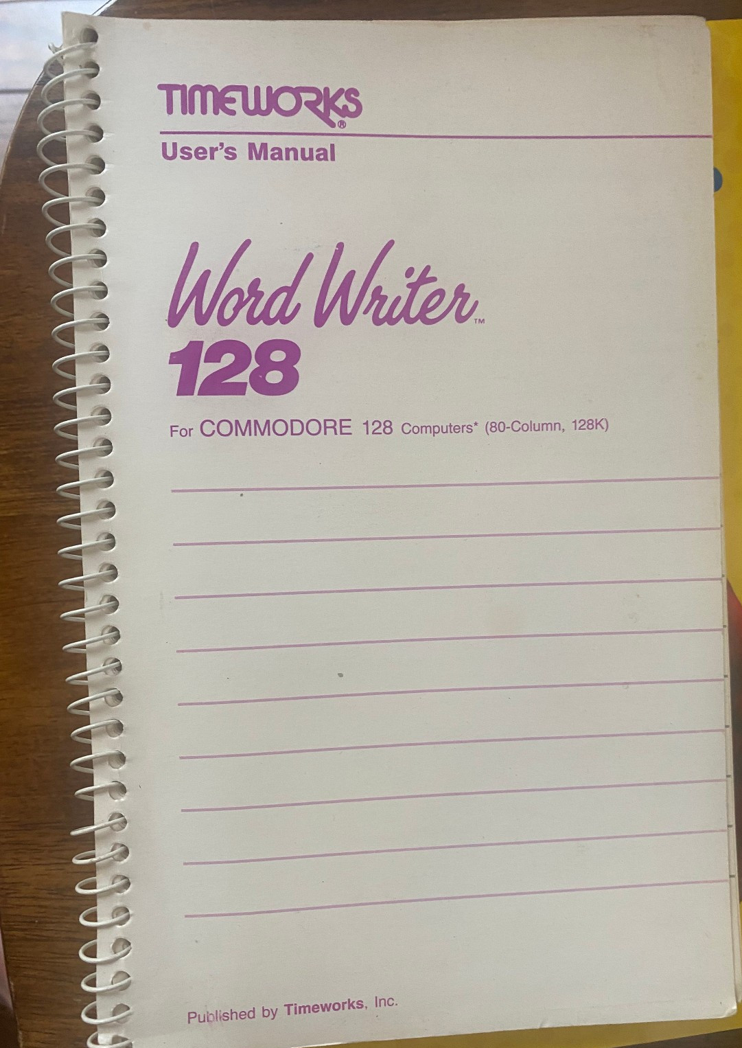 Timeworks Word Writer 128 for Commodore User's Manual