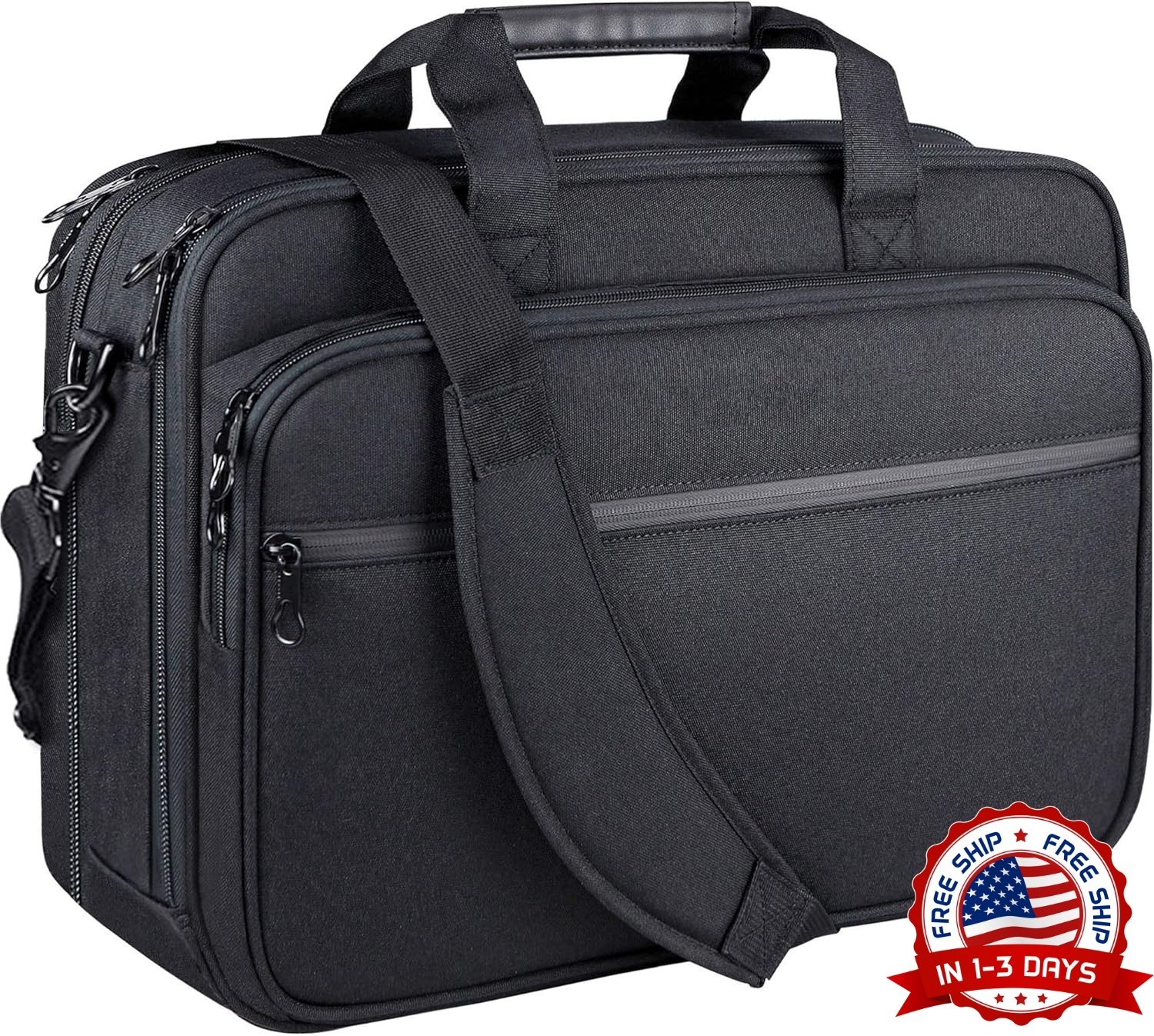 Maletín para portátil. Compatible con portátiles de hasta 17,3 pulgadas (Negra)