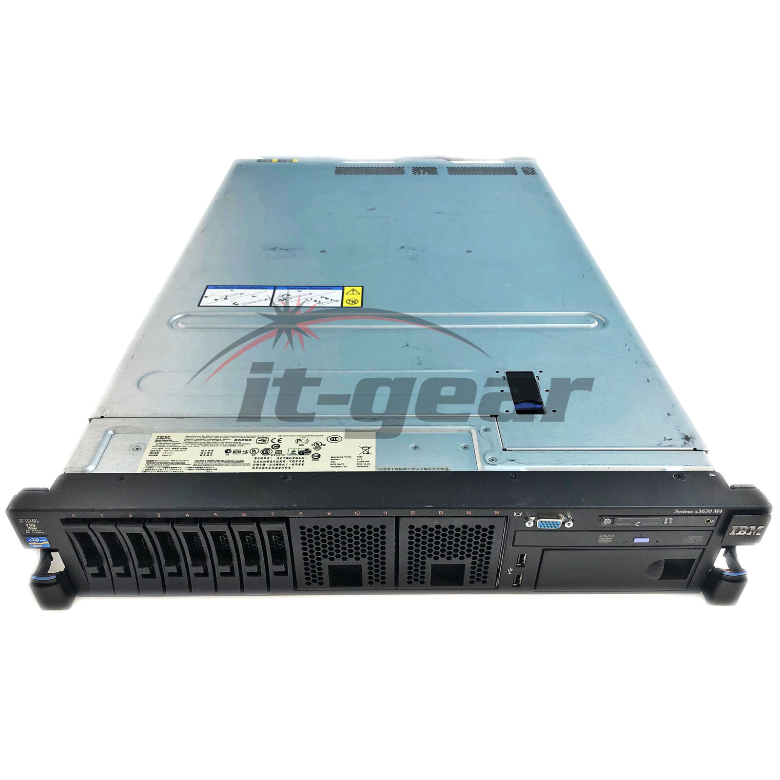 IBM 7915-AC1 X3650 M4, 2 X E5-2609 2.4, 12GB, DUAL NIC, DUAL 750W PSU,RAID