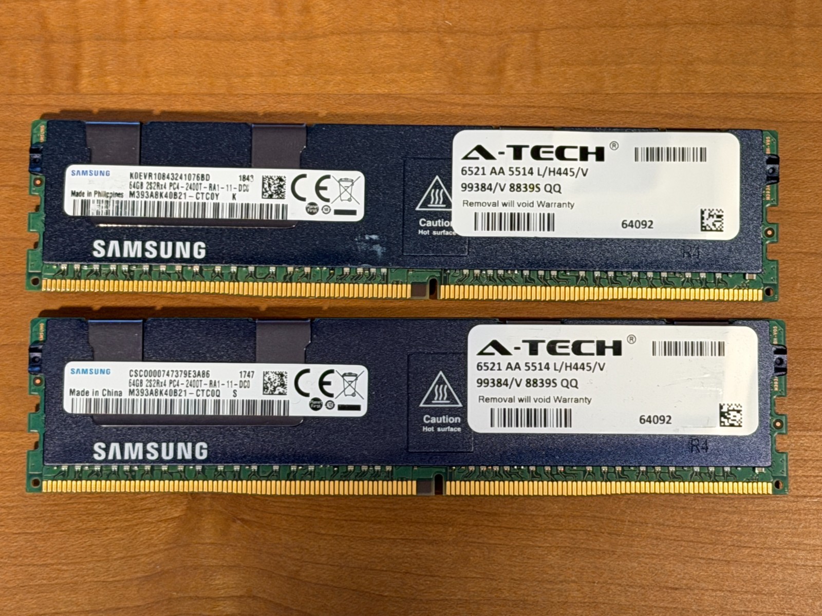 M393A8K40B21-CTC Samsung 64GB PC4-19200 DDR4-2400MHz