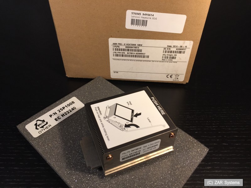 Replacement Part: Genuine IBM Lenovo HEATSINK 130W for X3650 M4 94Y6614, 69Y5616 NEW