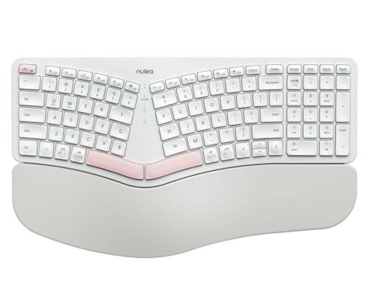 Nulea RT05B Wireless Bluetooth Ergonomic Split Keyboard for Windows/Mac - White