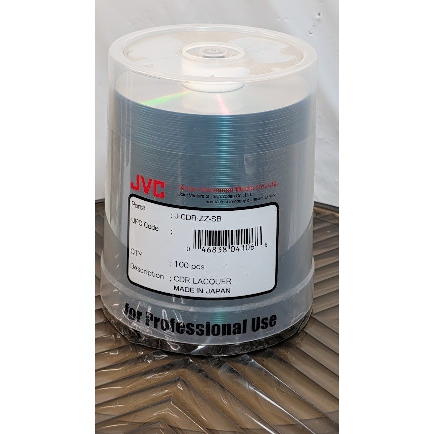 JVC CD-R Lacquer 100pcs Silver New Professional Taiyo Yuden Japan J-CDR-ZZ-SB