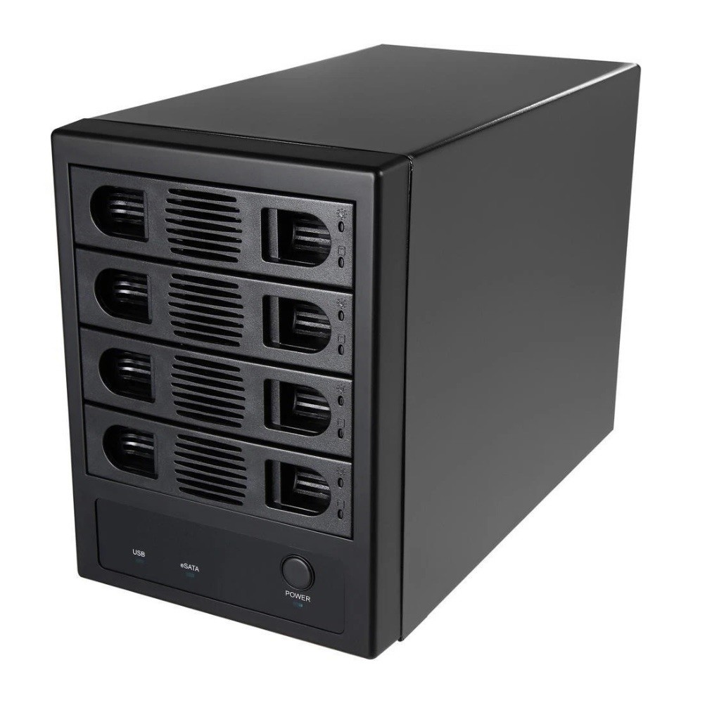 Syba SY-ENC50104 4 Bay SATA III HDD Non-RAID Enclosure - Black, 3.5”