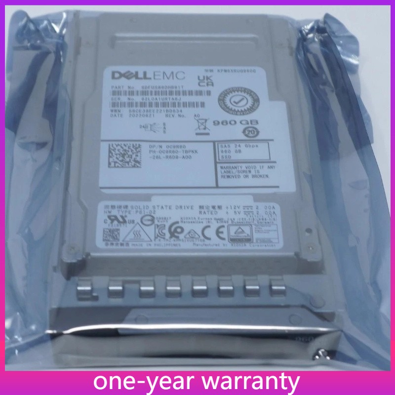0C9R60 C9R60 DELL 960GB BiCS 24G RI SAS 2.5 SSD KPM6XRUG960G