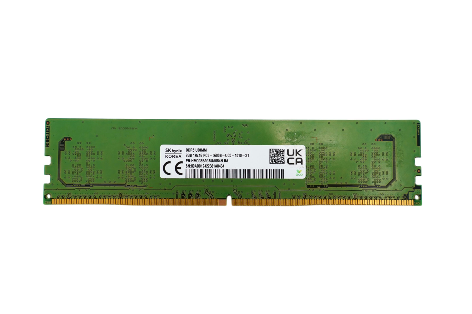 SK Hynix 8GB DDR5 5600 MHz 1Rx16 Desktop UDIMM RAM - HMCG66AGBUA084N BA AA