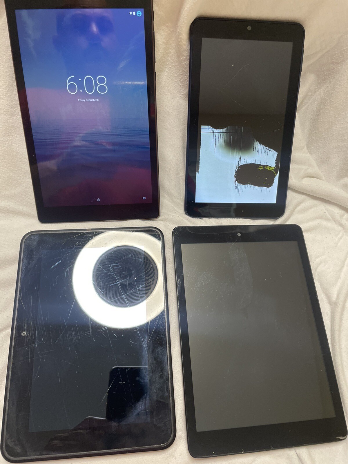 4 Tablets: NextBook NXA8QC116, Kindle, Onn Black FOR PARTS