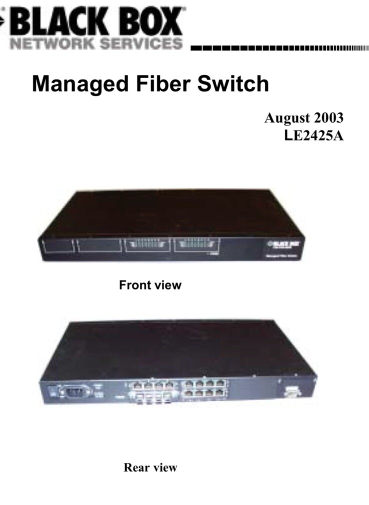 Black Box LE2425A-CHASSIS Managed Fiber Switch 25-Slot Rack w/ LE2428C LE2437C