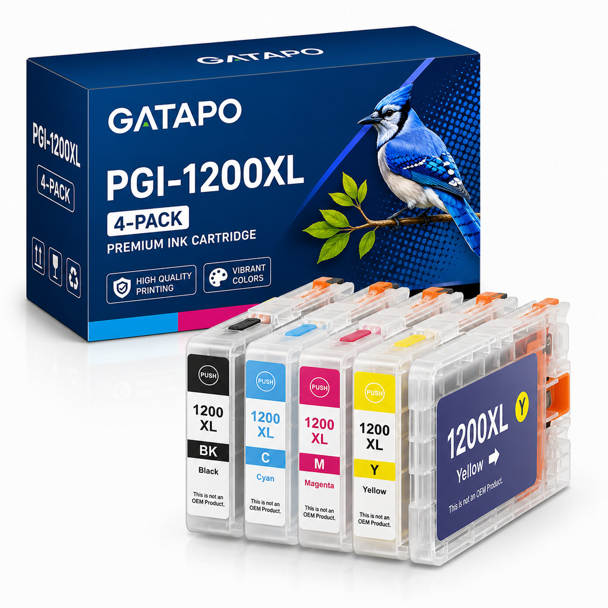 4PK PGI-1200XL Ink Cartridge for  Laser Printer MB2020 MB2120 MB2720 MB2050