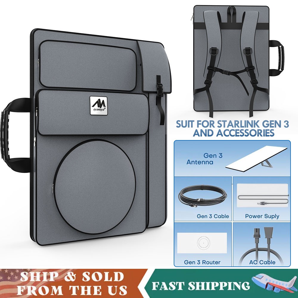 Outdoor Travel Bag for Starlink Gen 3 & Accessories Camping RV Trip Handbag Case
