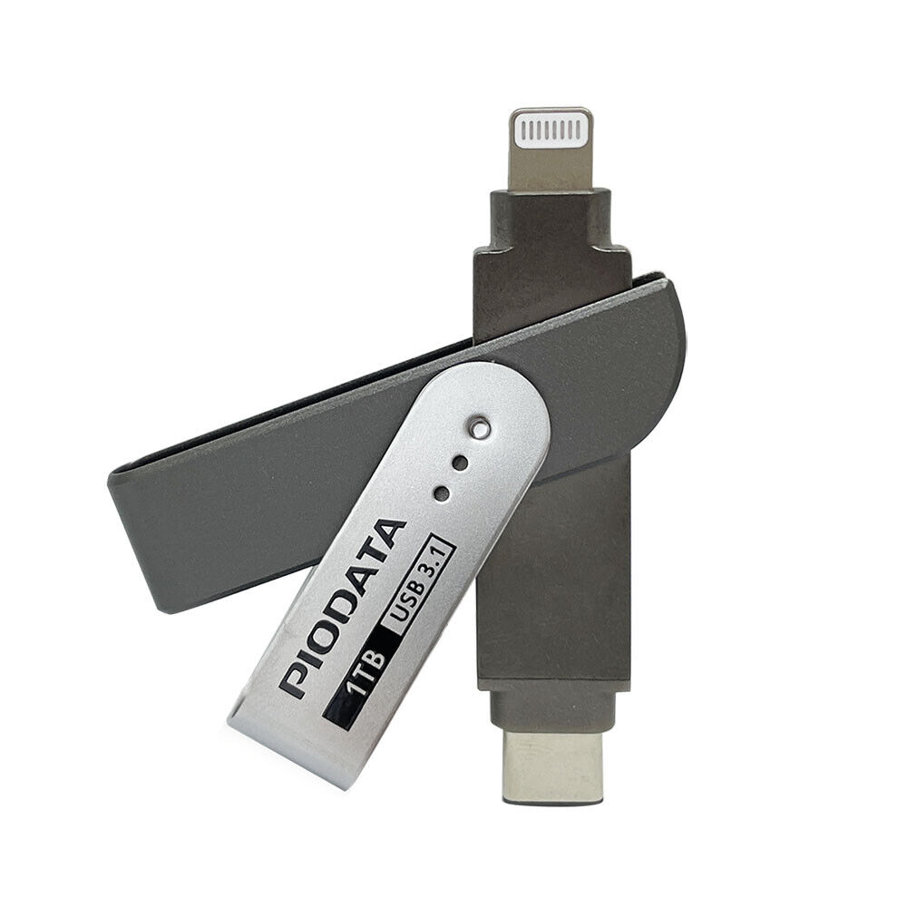 iXflash MFi 1 TB iPhone iPad Flash Drive Photo Stick Storage Lightning USB-C