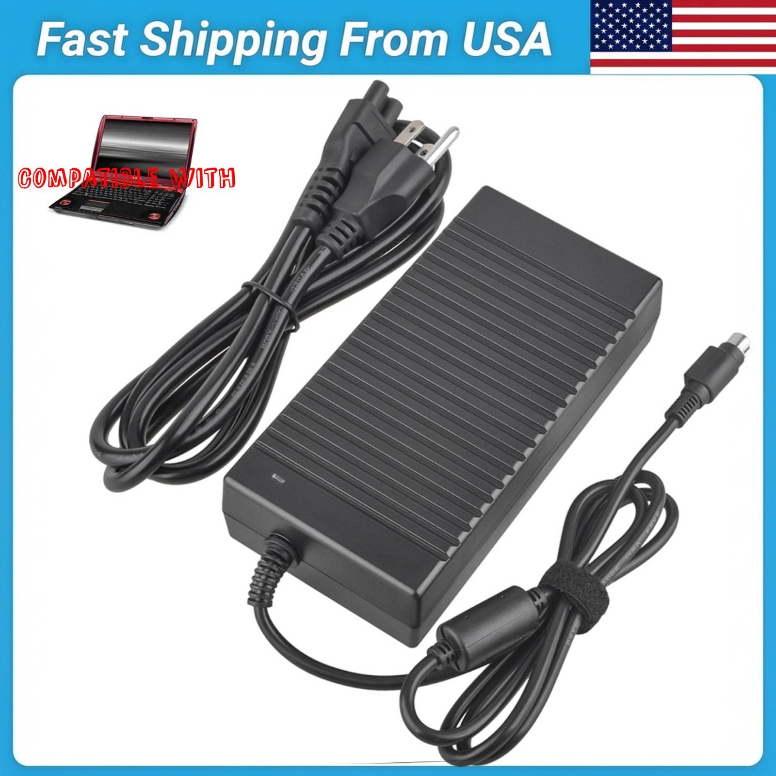 19V 9.5A 180W AC/DC Adapter for Toshiba Qosmio X305-SP6828A X305-Q701 Charger